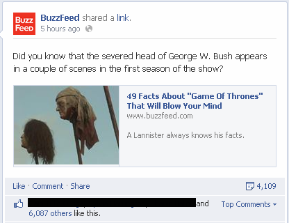 BuzzFeed Game of Thrones