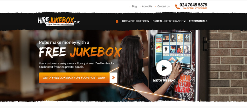 Hire Jukebox Website Design