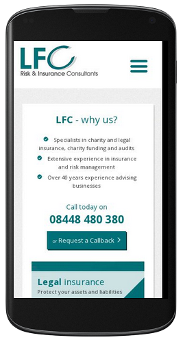 LFC Mobile web Design