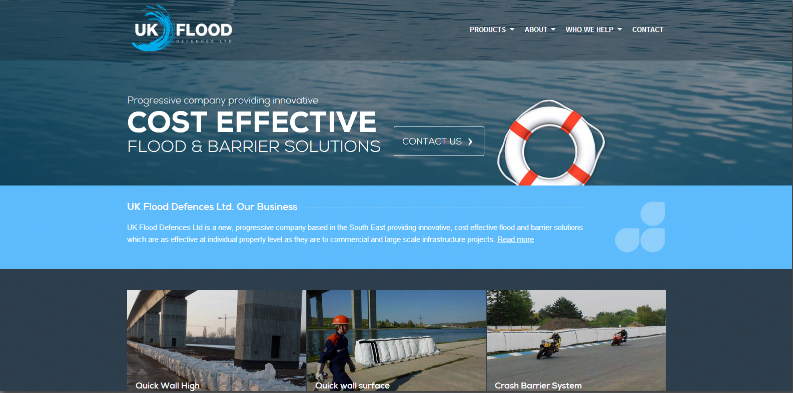 UK Flood Defences Web Design