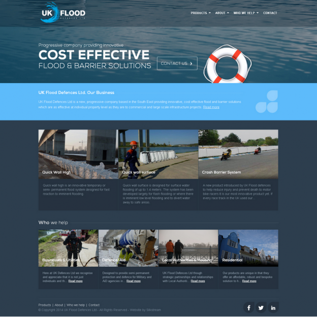 UK Flood Defences Website Design