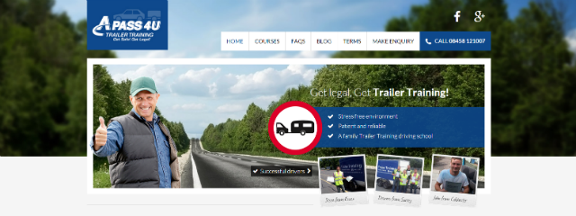 A Trailer Pass 4 U homepage design