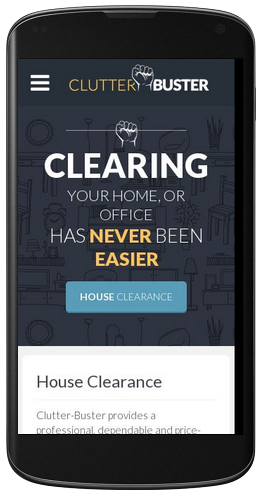 Clutter Buster responsive mobile web design