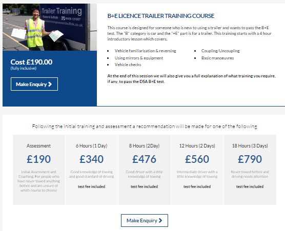 Trailer Training Courses