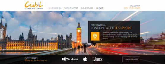 Cubit Tech Homepage Design