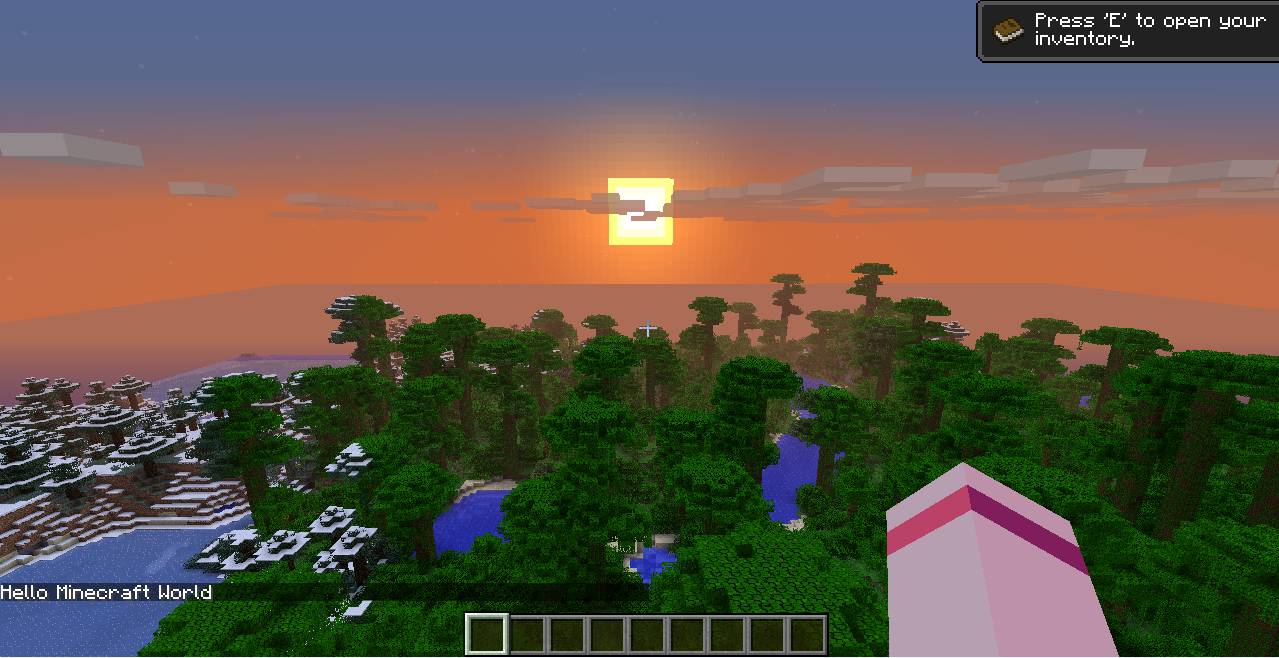 Hello World in Minecraft