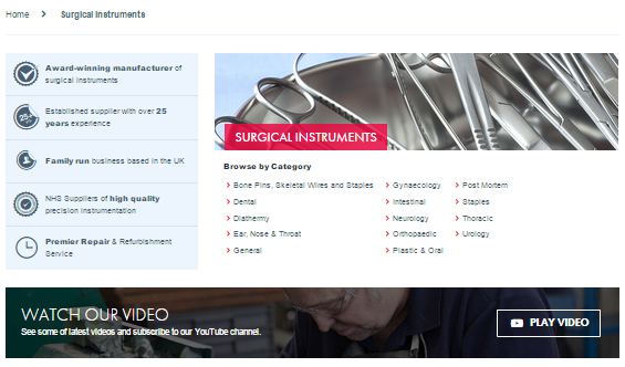 Surgical Holdings Product Category