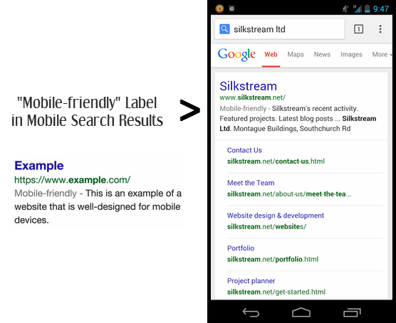 Mobile Friendly Label in Google Search Results