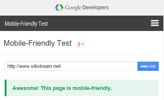 Mobile Friendly Test