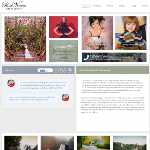 Paula Veverka Homepage Design