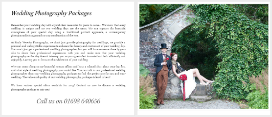 Wedding Photography Packages