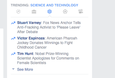 Facebook Top Trending