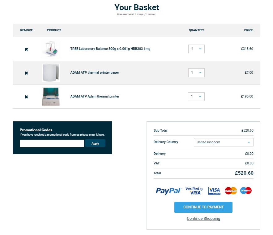 Braymont UK Basket Page