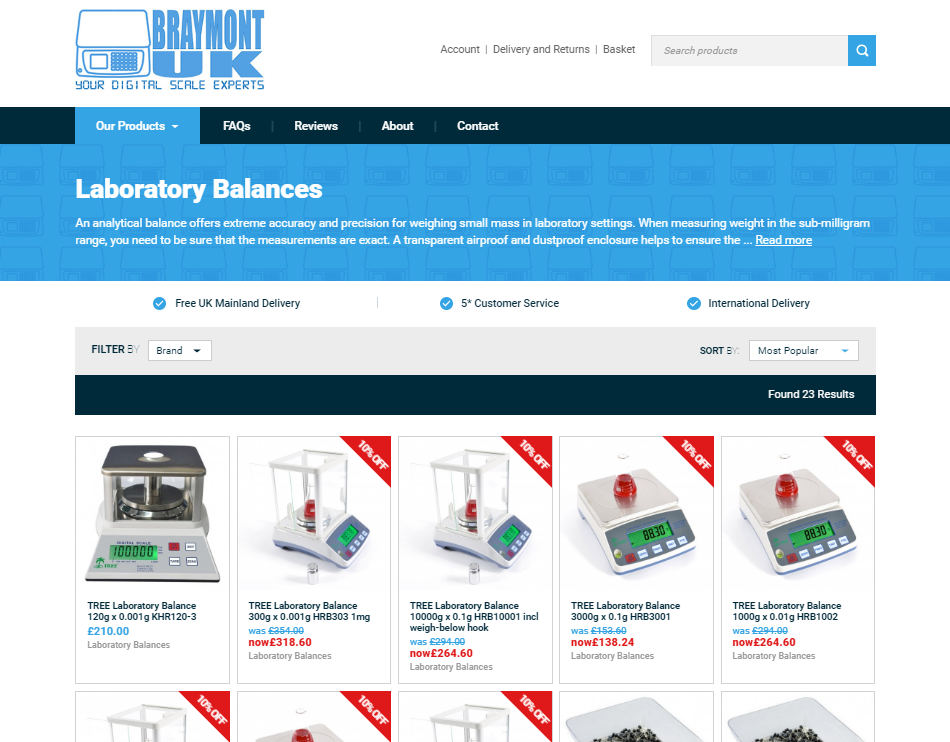 Braymont UK Category Page Design