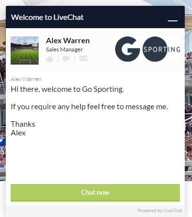 Go Sporting Live Chat