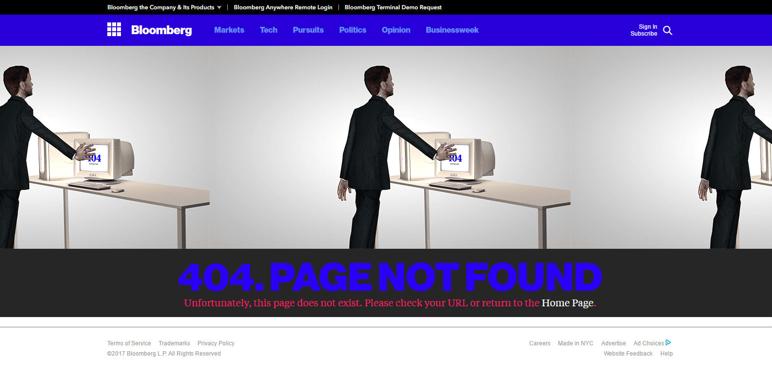 Bloomberg 404 page