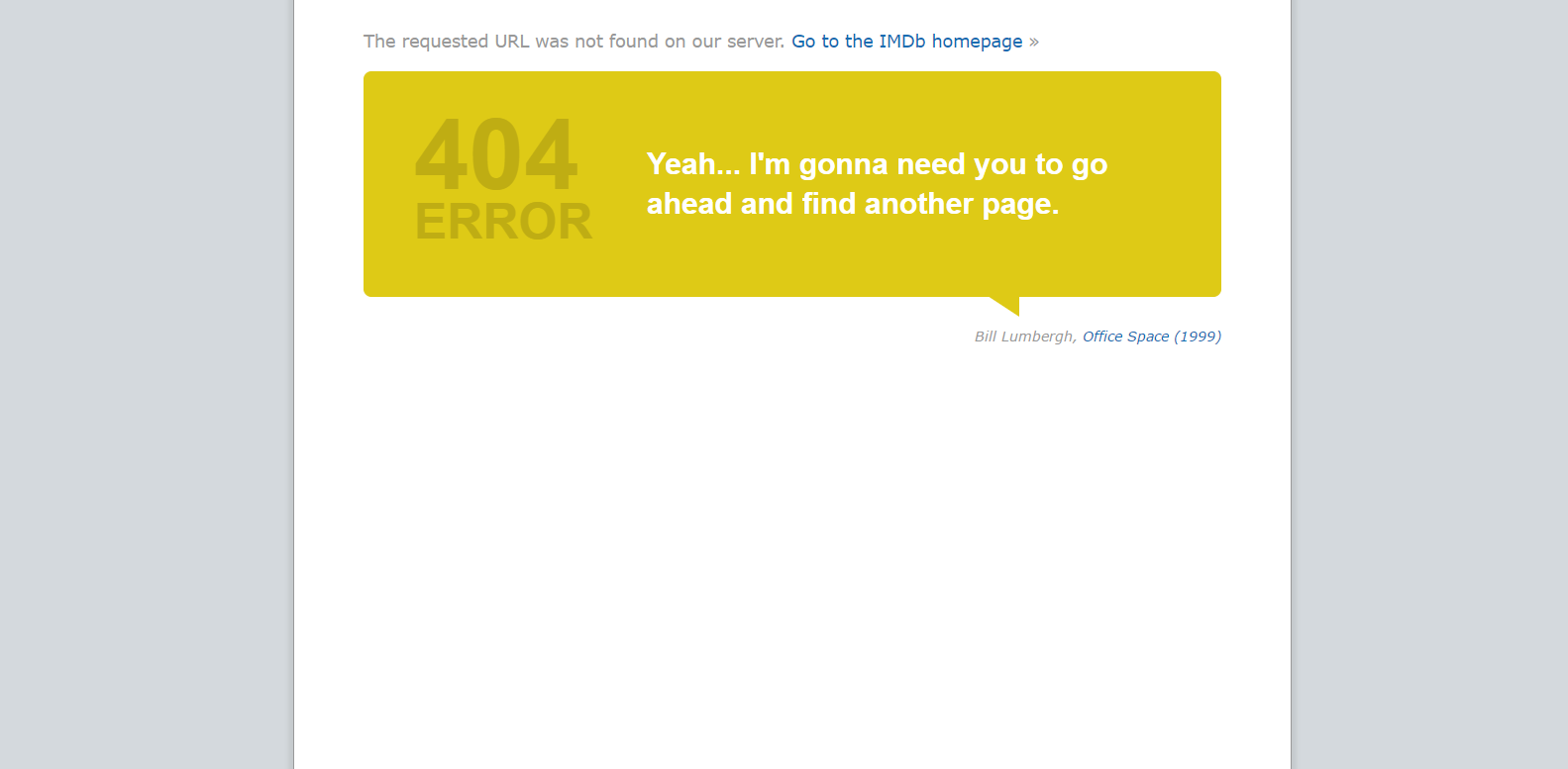 IMDB's 404 page