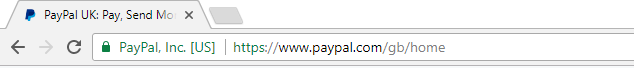 EV Certificate PayPal