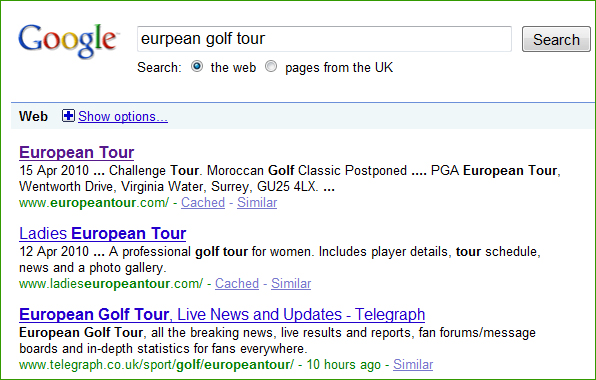 search query example